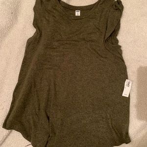 Old navy- Luxe army green shirt sleeve blouse